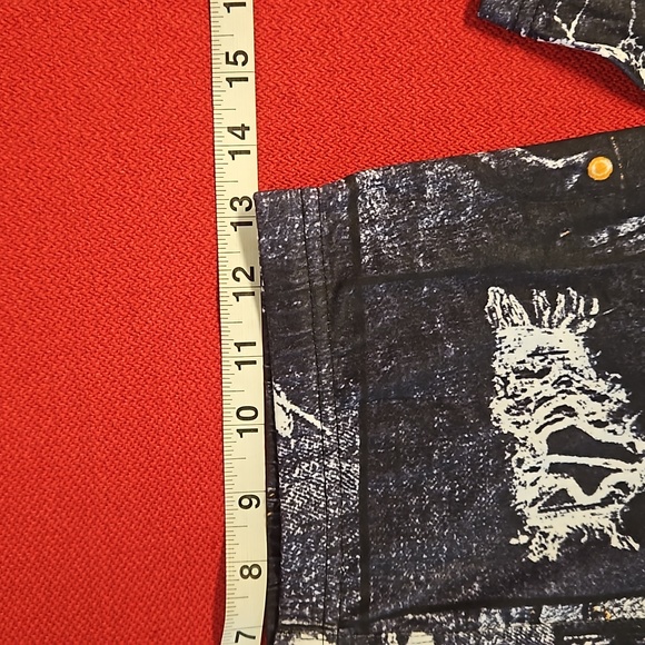 Faux dark distressed jean look leggings NEW MIX OS NWOT fits 0 - 12 comfortably - Picture 6 of 6